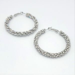 Swarovski Cluster Hoop Earrings